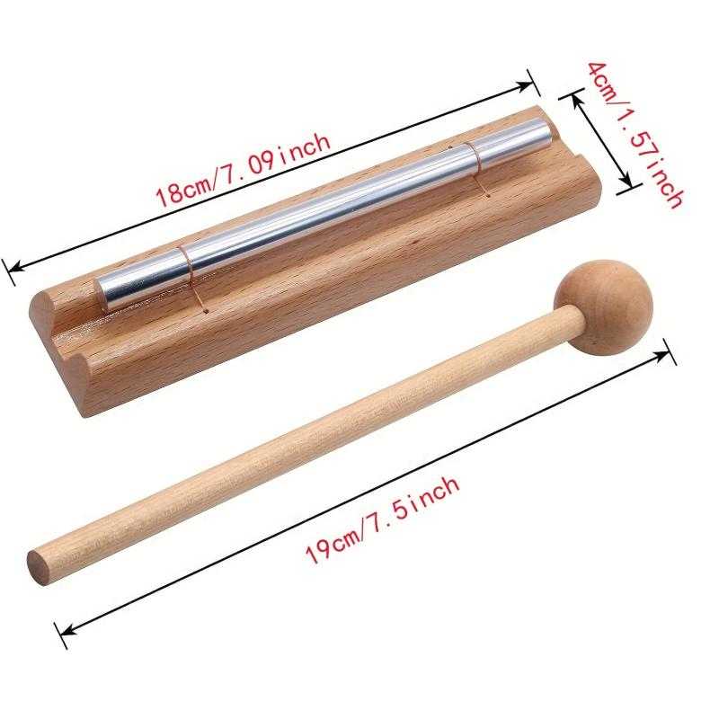 Natural Wood Meditation Chimes - Mindfulness Bell Trio