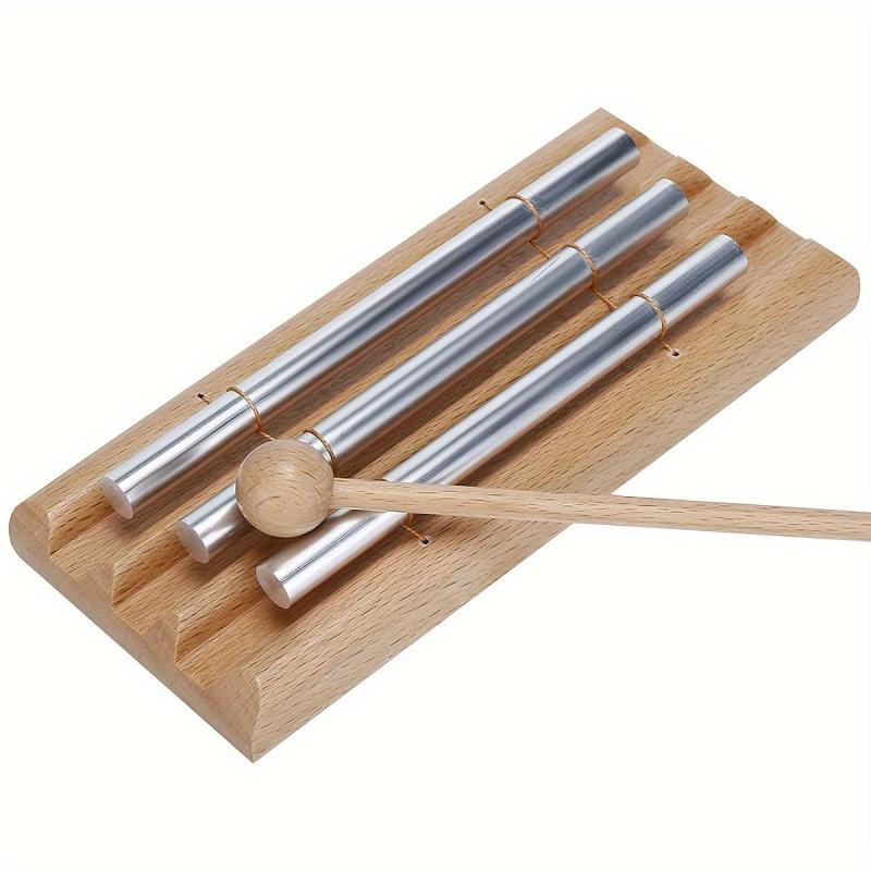 Natural Wood Meditation Chimes - Mindfulness Bell Trio