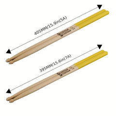 1 Pair 5A Maple Non-slip Drumsticks Classic Wood Tip Professional Percussion