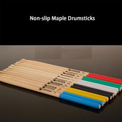 1 Pair 5A Maple Non-slip Drumsticks Classic Wood Tip Professional Percussion