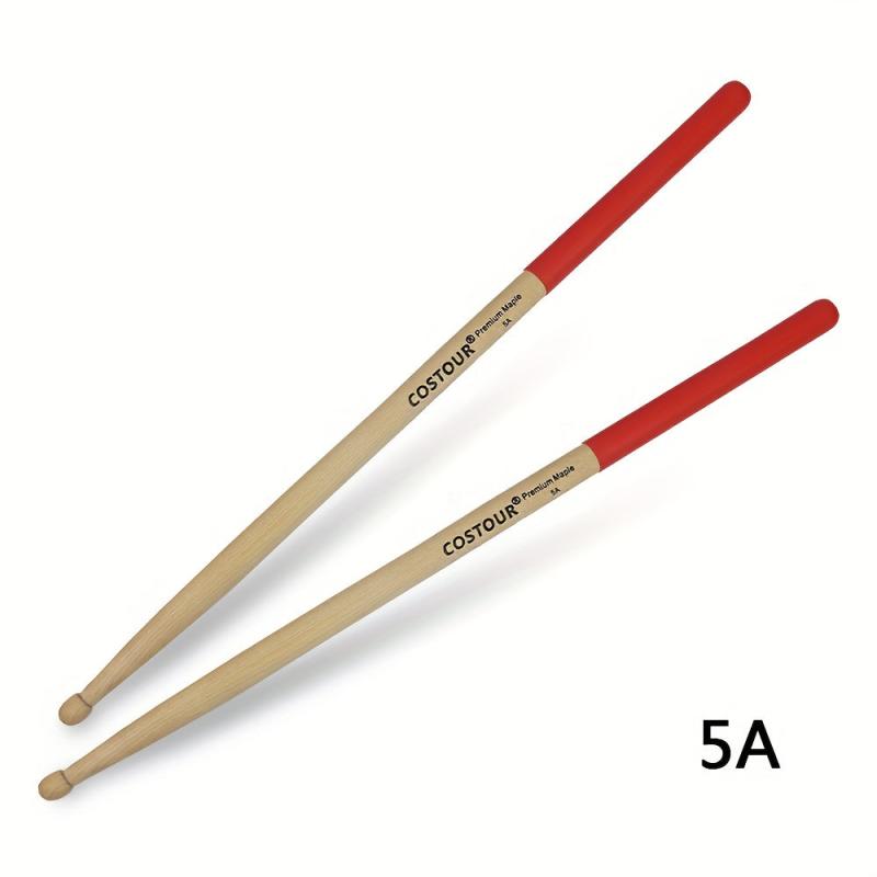 1 Pair 5A Maple Non-slip Drumsticks Classic Wood Tip Professional Percussion