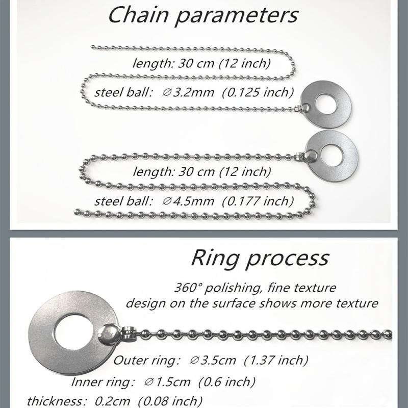 2pcs Big Small Cymbal Sizzler Chain for Drums