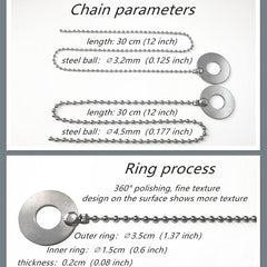 2pcs Big Small Cymbal Sizzler Chain for Drums