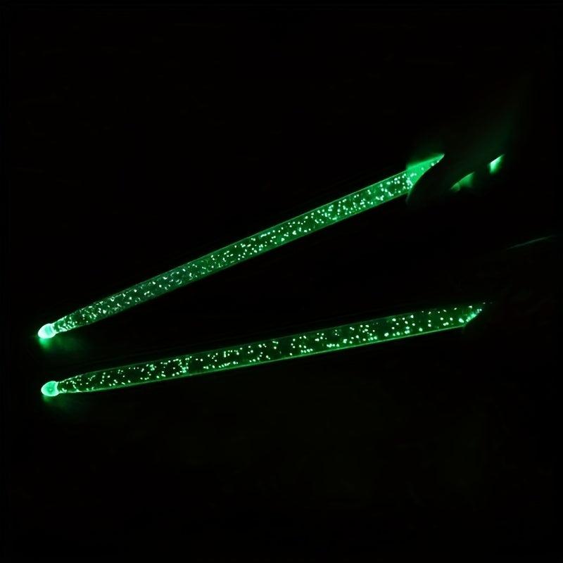 2pcs Flash Night Drumsticks 5A for Stage Performance and Jazz