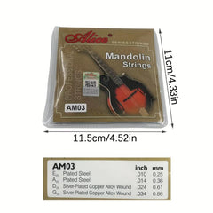 Mandolin Strings Set, Bright Tone, Easy Playability
