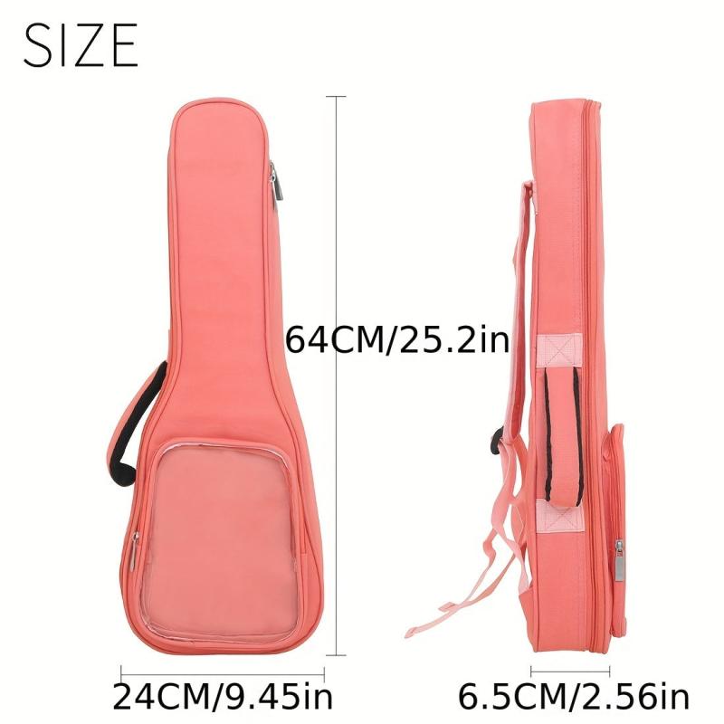 Transparent Side Pocket Ukelele Small Guitar Waterproof Piano Bag