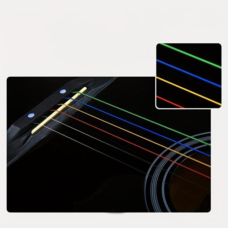 6pcs Rainbow Strings for Acoustic Guitar Sound and Style Upgrade