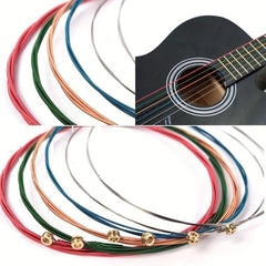 6pcs Rainbow Strings for Acoustic Guitar Sound and Style Upgrade