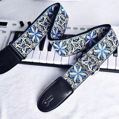 Ribbon Embroidery Guitar Strap Thickened And Widened
