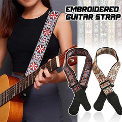 Ribbon Embroidery Guitar Strap Thickened And Widened