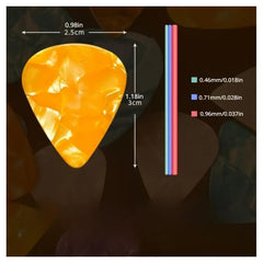 10pcs Multicolored Guitar and Ukulele Picks 0.05 0.07 0.09cm Thickness