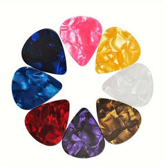10pcs Multicolored Guitar and Ukulele Picks 0.05 0.07 0.09cm Thickness