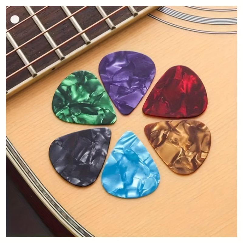 10pcs Multicolored Guitar and Ukulele Picks 0.05 0.07 0.09cm Thickness