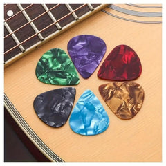 10pcs Multicolored Guitar and Ukulele Picks 0.05 0.07 0.09cm Thickness