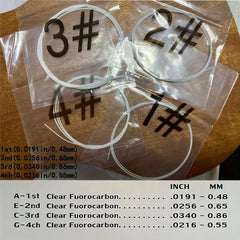Ukulele Nylon Strings 4 String Set 53.34cm 58.42cm 66.04cm