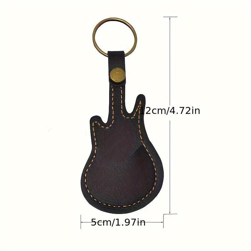 Guitar Shaped Key Chain Pick Storage Set