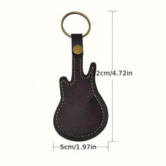 Guitar Shaped Key Chain Pick Storage Set