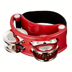 2PCS Foot Tambourine Percussion Musical Instrument Pedal With Steel Jingle Bells