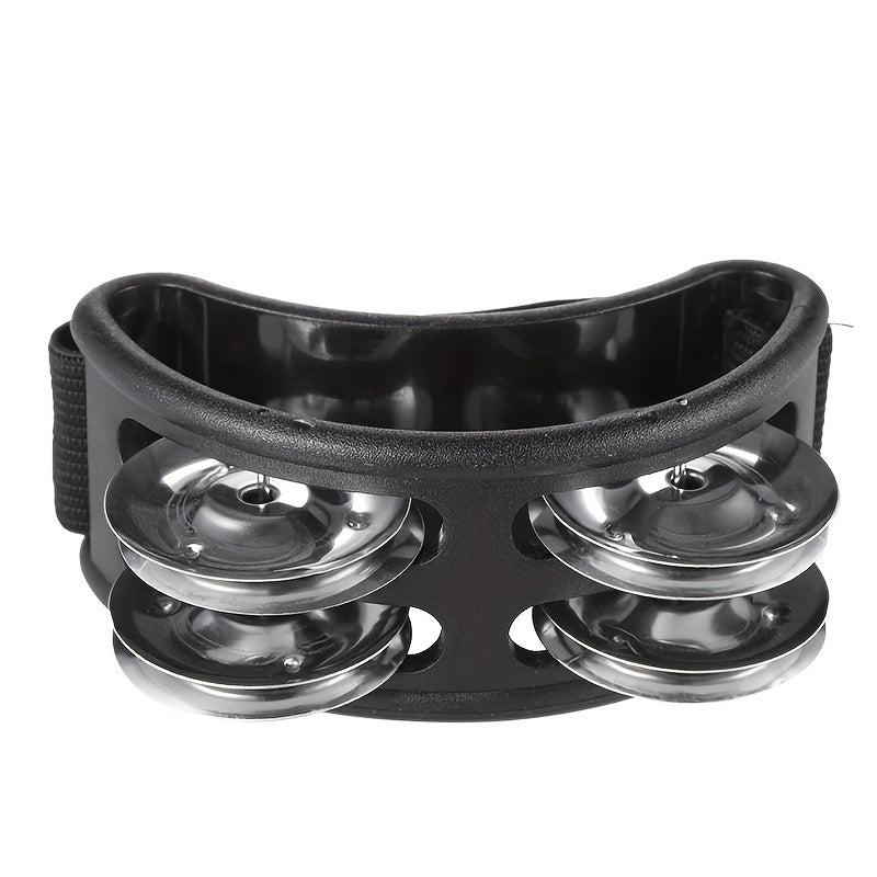 2PCS Foot Tambourine Percussion Musical Instrument Pedal With Steel Jingle Bells