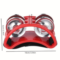 2PCS Foot Tambourine Percussion Musical Instrument Pedal With Steel Jingle Bells
