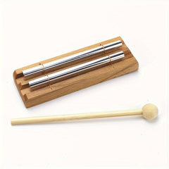 Aluminum Tube Xylophone 7 Tone Wood Tabletop Chimes Meditation Chime