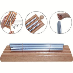 Aluminum Tube Xylophone 7 Tone Wood Tabletop Chimes Meditation Chime