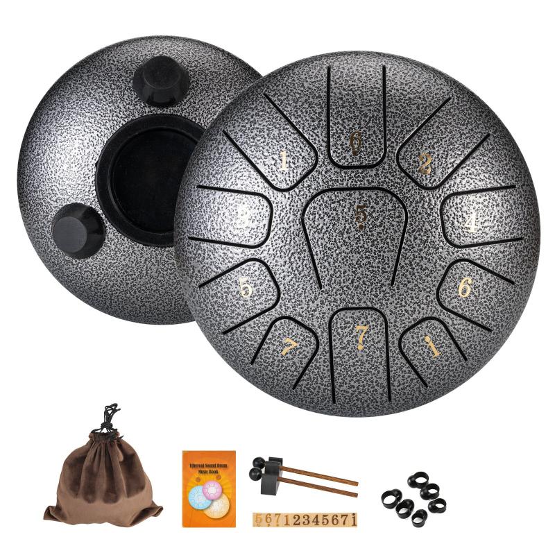 15 24 Cm 11 Note Steel Tongue Drum D Major Hanplate Percussion Instrument