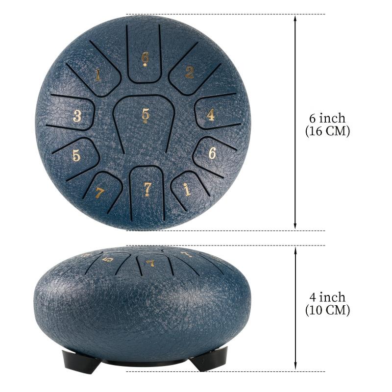 15 24 Cm 11 Note Steel Tongue Drum D Major Hanplate Percussion Instrument
