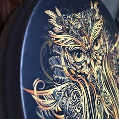 Handcrafted Siberian Owl Shamanic Drum Set for Journeying