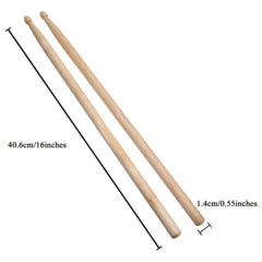 12 Pairs Panda 5A Drumsticks Maple Wood Drumsticks with Wood Tips