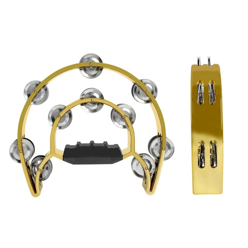 Adults Hand Tambourine Musical Instrument Metal Bells on ABS Tambourine