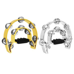 Adults Hand Tambourine Musical Instrument Metal Bells on ABS Tambourine