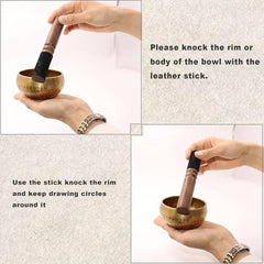 8.89 cm Singing Bowl Set for Yoga Meditation and Healing