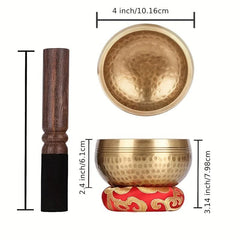 8.89 cm Singing Bowl Set for Yoga Meditation and Healing