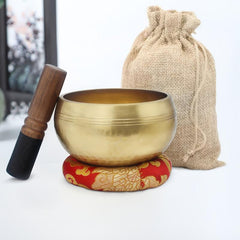 8cm Bronze Meditation Chime Bowl for Yoga - Soothing Sound Therapy