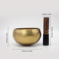 8cm Bronze Meditation Chime Bowl for Yoga - Soothing Sound Therapy