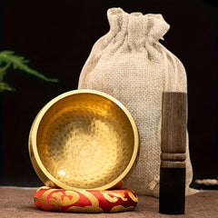 8cm Bronze Meditation Chime Bowl for Yoga - Soothing Sound Therapy
