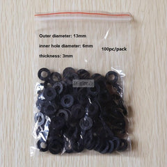 50pc Nylon Flat Washers for Drum Lugs M6x13mm