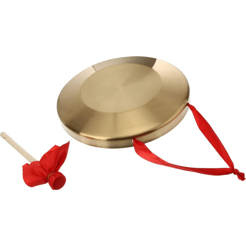 Tam Tam Gong With Wooden Mallet - Traditional Chinese Percussion Instrument
