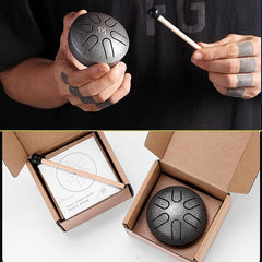 Steel Tongue Drum 7 62 Cm 6 Notes Mini Hand Drums Musical Percussion Instrument