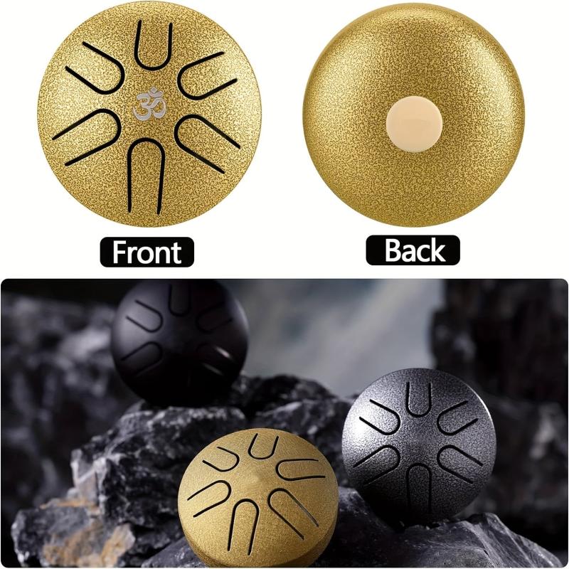 Steel Tongue Drum 7 62 Cm 6 Notes Mini Hand Drums Musical Percussion Instrument