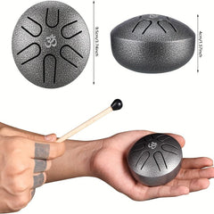 Steel Tongue Drum 7 62 Cm 6 Notes Mini Hand Drums Musical Percussion Instrument