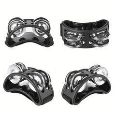 Foot Tambourine Percussion Instrument with Metal Jingle Bell
