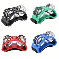 Foot Tambourine Percussion Instrument with Metal Jingle Bell