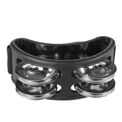 Foot Tambourine Percussion Instrument with Metal Jingle Bell