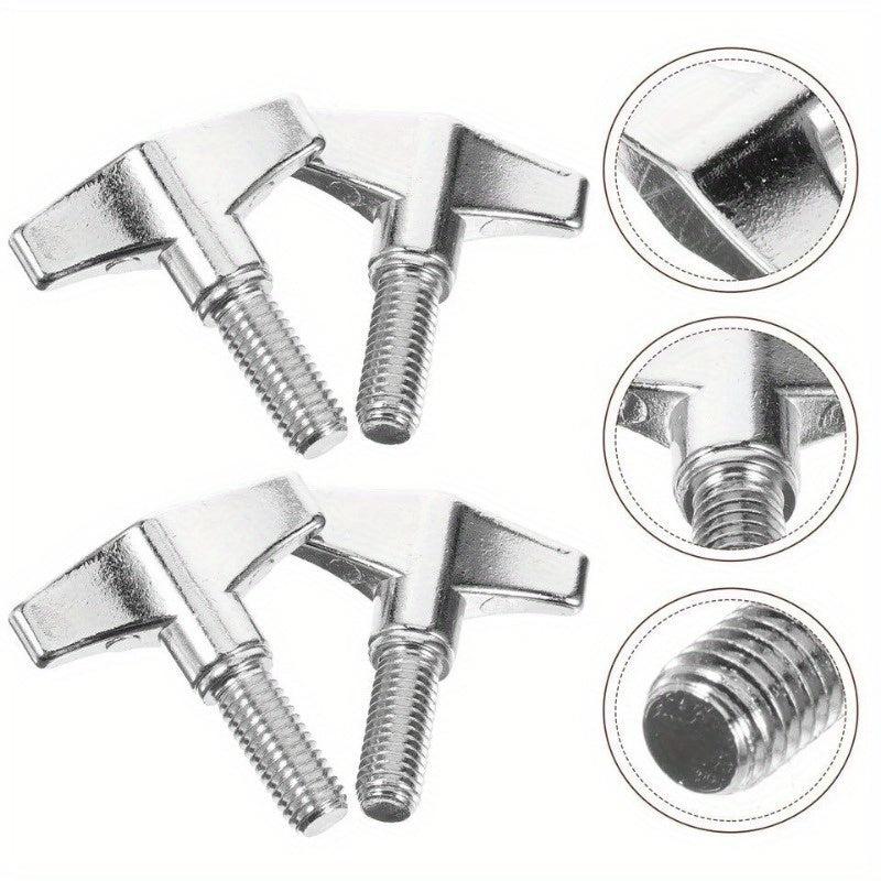 4 Pcs Metal Brackets Drum Accessories Instrument Nuts Cymbal Stand Wing Screw