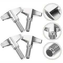 4 Pcs Metal Brackets Drum Accessories Instrument Nuts Cymbal Stand Wing Screw