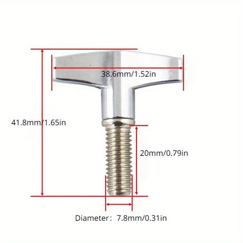 4 Pcs Metal Brackets Drum Accessories Instrument Nuts Cymbal Stand Wing Screw