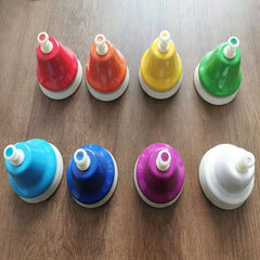 Colorful 8 Tone Hand Bells Music Teaching Aid