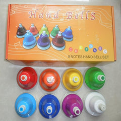 Colorful 8 Tone Hand Bells Music Teaching Aid